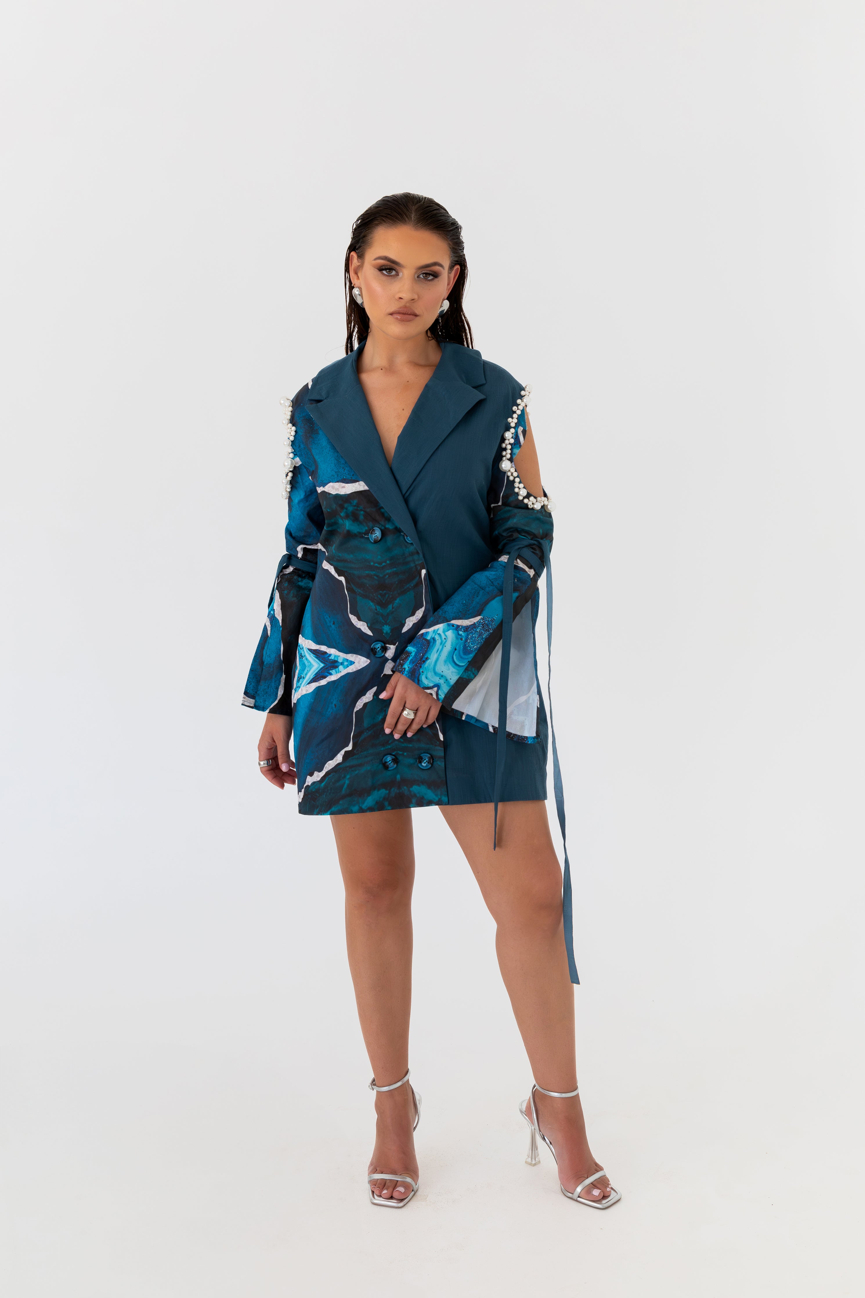 Tidal Mosaic Oversized Blazer